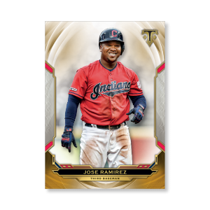 Jose Ramirez 2019 Triple Threads Base Card Poster Gold Ed. # to 1- artbble-pos-19tttb-1024-gold-s