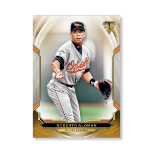 Roberto Alomar 2019 Triple Threads Base Card Poster Gold Ed. # to 1- artbble-pos-19tttb-1025-gold-s