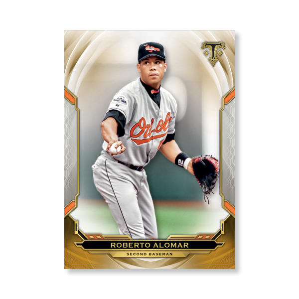 Roberto Alomar 2019 Triple Threads Base Card Poster Gold Ed. # to 1- artbble-pos-19tttb-1025-gold-s