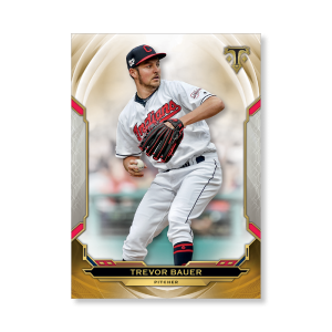 Trevor Bauer 2019 Triple Threads Base Card Poster Gold Ed. # to 1- artbble-pos-19tttb-1033-gold-s