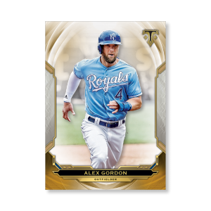 Alex Gordon 2019 Triple Threads Base Card Poster Gold Ed. # to 1- artbble-pos-19tttb-1046-gold-s