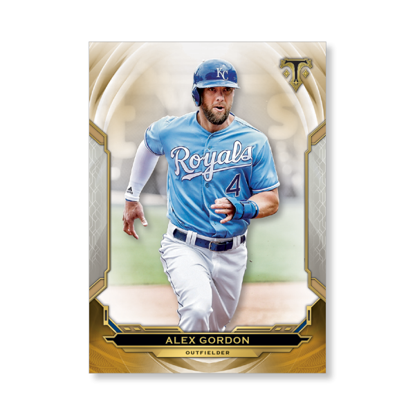 Alex Gordon 2019 Triple Threads Base Card Poster Gold Ed. # to 1- artbble-pos-19tttb-1046-gold-s