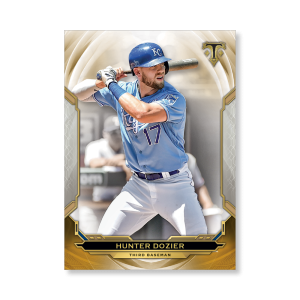 Hunter Dozier 2019 Triple Threads Base Card Poster Gold Ed. # to 1- artbble-pos-19tttb-1047-gold-s