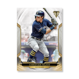 Christian Yelich 2019 Triple Threads Base Card Poster # to 99- artbble-pos-19tttb-1055-s