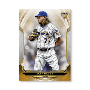 Josh Hader 2019 Triple Threads Base Card Poster Gold Ed. # to 1- artbble-pos-19tttb-1057-gold-s