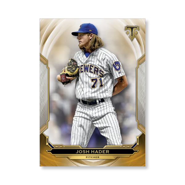 Josh Hader 2019 Triple Threads Base Card Poster Gold Ed. # to 1- artbble-pos-19tttb-1057-gold-s