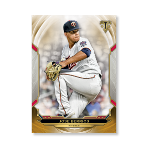 Jose Berrios 2019 Triple Threads Base Card Poster Gold Ed. # to 1- artbble-pos-19tttb-1058-gold-s