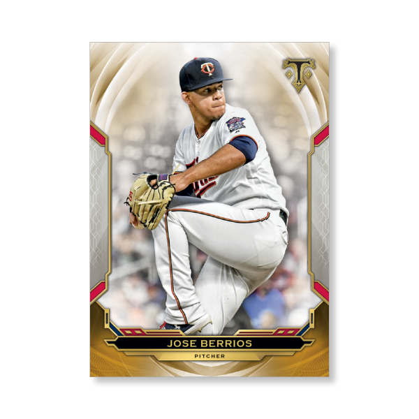 Jose Berrios 2019 Triple Threads Base Card Poster Gold Ed. # to 1- artbble-pos-19tttb-1058-gold-s