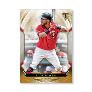 Eddie Rosario 2019 Triple Threads Base Card Poster Gold Ed. # to 1- artbble-pos-19tttb-1059-gold-s