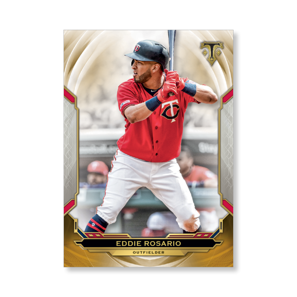 Eddie Rosario 2019 Triple Threads Base Card Poster Gold Ed. # to 1- artbble-pos-19tttb-1059-gold-s