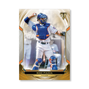Mike Piazza 2019 Triple Threads Base Card Poster Gold Ed. # to 1- artbble-pos-19tttb-1065-gold-s