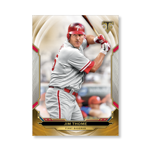 Jim Thome 2019 Triple Threads Base Card Poster Gold Ed. # to 1- artbble-pos-19tttb-1077-gold-s