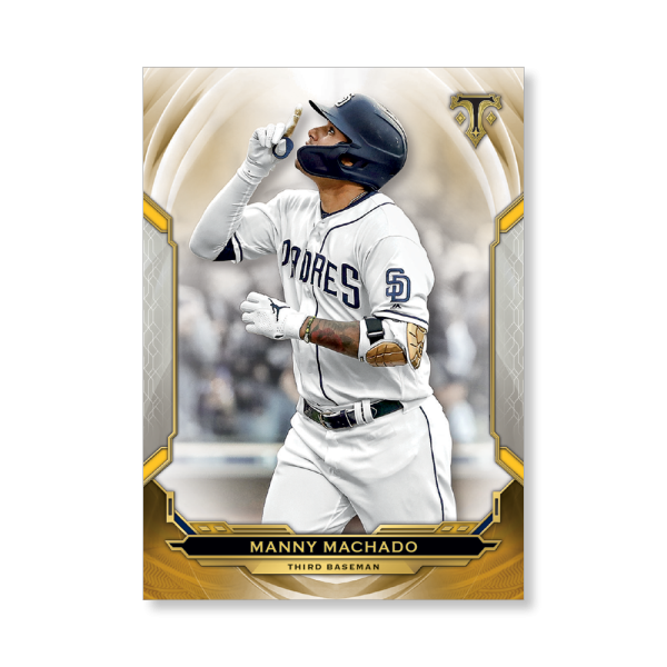 Manny Machado 2019 Triple Threads Base Card Poster Gold Ed. # to 1- artbble-pos-19tttb-1081-gold-s