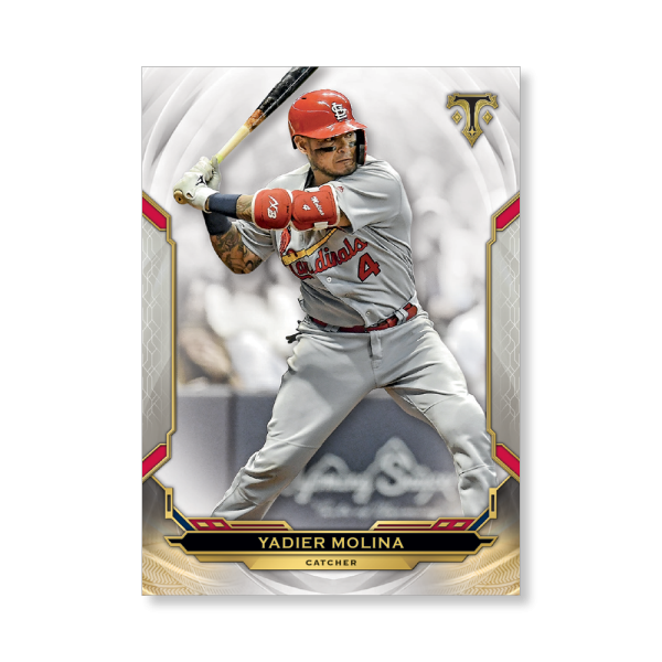 Yadier Molina 2019 Triple Threads Base Card Poster # to 99- artbble-pos-19tttb-1089-s