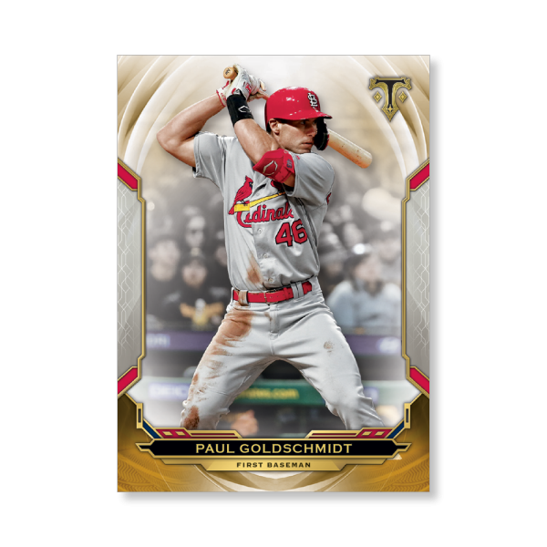 Paul Goldschmidt 2019 Triple Threads Base Card Poster Gold Ed. # to 1- artbble-pos-19tttb-1090-gold-s