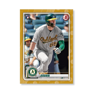 Seth Brown 2020 Bowman Baseball Base Cards Poster Gold Ed. # to 1- artbble-pos-20bwbb-1004-gold-s