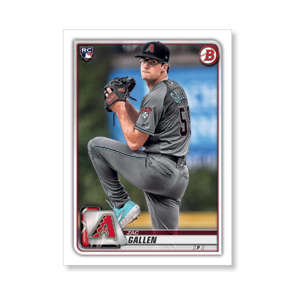 Zac Gallen 2020 Bowman Baseball Base Cards Poster # to 99- artbble-pos-20bwbb-1008-s