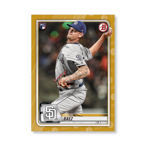 Michel Baez 2020 Bowman Baseball Base Cards Poster Gold Ed. # to 1- artbble-pos-20bwbb-1010-gold-s