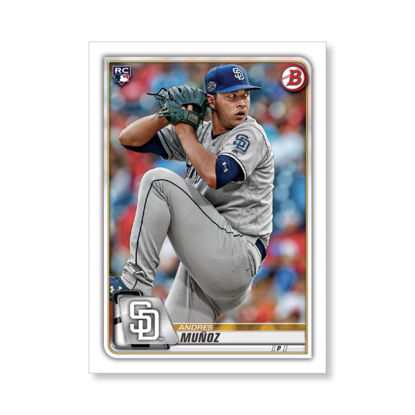 Andres Muñoz 2020 Bowman Baseball Base Cards Poster # to 99- artbble-pos-20bwbb-1015-s