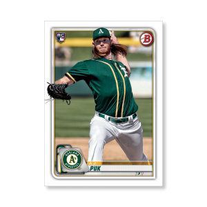 A.J. Puk 2020 Bowman Baseball Base Cards Poster # to 99- artbble-pos-20bwbb-1016-s