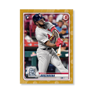 Randy Arozarena 2020 Bowman Baseball Base Cards Poster Gold Ed. # to 1- artbble-pos-20bwbb-1018-gold-s