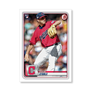 Aaron Civale 2020 Bowman Baseball Base Cards Poster # to 99- artbble-pos-20bwbb-1019-s