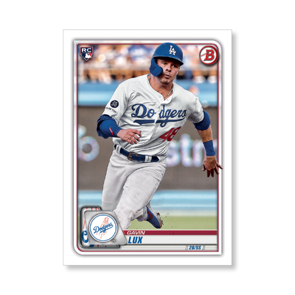 Gavin Lux 2020 Bowman Baseball Base Cards Poster # to 99- artbble-pos-20bwbb-1020-s