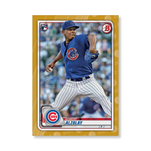 Adbert Alzolay 2020 Bowman Baseball Base Cards Poster Gold Ed. # to 1- artbble-pos-20bwbb-1028-gold-s