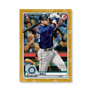 Austin Nola 2020 Bowman Baseball Base Cards Poster Gold Ed. # to 1- artbble-pos-20bwbb-1030-gold-s