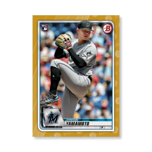 Jordan Yamamoto 2020 Bowman Baseball Base Cards Poster Gold Ed. # to 1- artbble-pos-20bwbb-1031-gold-s