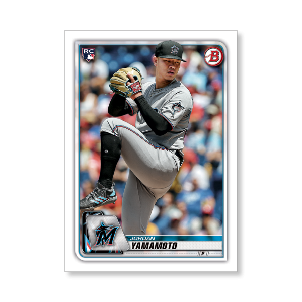 Jordan Yamamoto 2020 Bowman Baseball Base Cards Poster # to 99- artbble-pos-20bwbb-1031-s