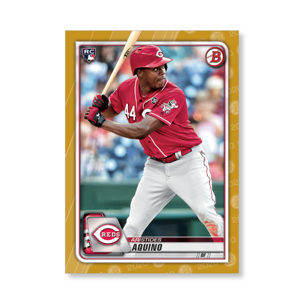 Aristides Aquino 2020 Bowman Baseball Base Cards Poster Gold Ed. # to 1- artbble-pos-20bwbb-1033-gold-s