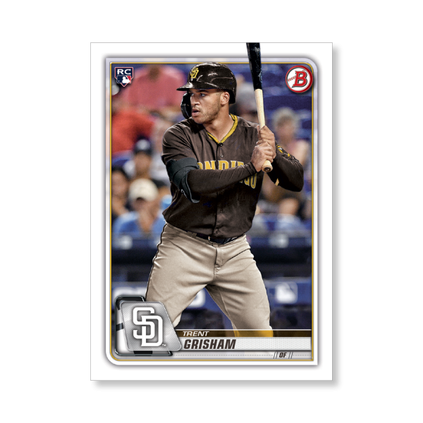 Trent Grisham 2020 Bowman Baseball Base Cards Poster # to 99- artbble-pos-20bwbb-1036-s