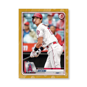 Shohei Ohtani 2020 Bowman Baseball Base Cards Poster Gold Ed. # to 1- artbble-pos-20bwbb-1042-gold-s