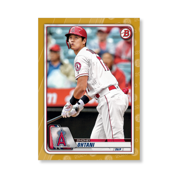 Shohei Ohtani 2020 Bowman Baseball Base Cards Poster Gold Ed. # to 1- artbble-pos-20bwbb-1042-gold-s