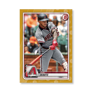 Ketel Marte 2020 Bowman Baseball Base Cards Poster Gold Ed. # to 1- artbble-pos-20bwbb-1044-gold-s