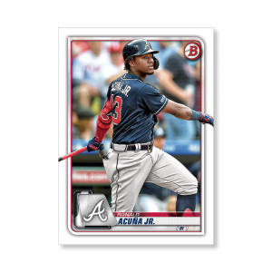 Ronald Acuña Jr. 2020 Bowman Baseball Base Cards Poster # to 99- artbble-pos-20bwbb-1046-s