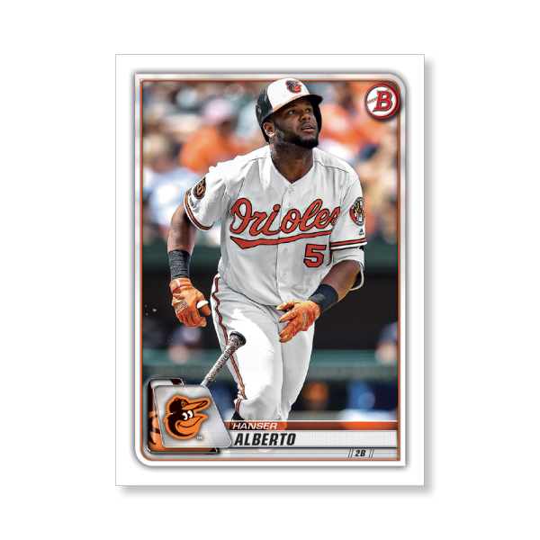 Hanser Alberto 2020 Bowman Baseball Base Cards Poster # to 99- artbble-pos-20bwbb-1048-s