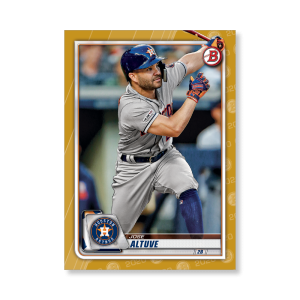 Jose Altuve 2020 Bowman Baseball Base Cards Poster Gold Ed. # to 1- artbble-pos-20bwbb-1064-gold-s