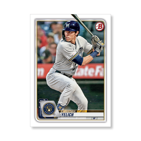 Christian Yelich 2020 Bowman Baseball Base Cards Poster # to 99- artbble-pos-20bwbb-1071-s