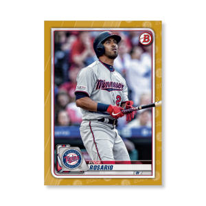 Eddie Rosario 2020 Bowman Baseball Base Cards Poster Gold Ed. # to 1- artbble-pos-20bwbb-1073-gold-s