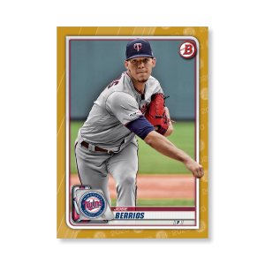 Jose Berrios 2020 Bowman Baseball Base Cards Poster Gold Ed. # to 1- artbble-pos-20bwbb-1074-gold-s