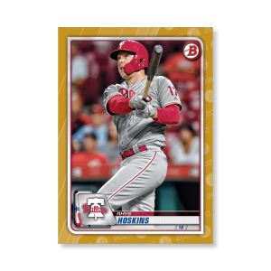 Rhys Hoskins 2020 Bowman Baseball Base Cards Poster Gold Ed. # to 1- artbble-pos-20bwbb-1082-gold-s