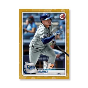 Willy Adames 2020 Bowman Baseball Base Cards Poster Gold Ed. # to 1- artbble-pos-20bwbb-1094-gold-s