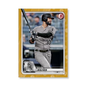 Nomar Mazara 2020 Bowman Baseball Base Cards Poster Gold Ed. # to 1- artbble-pos-20bwbb-1095-gold-s