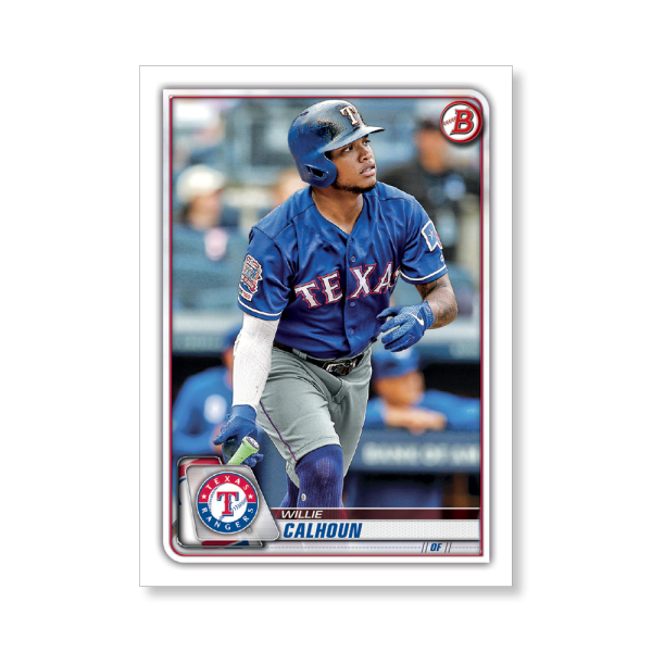Willie Calhoun 2020 Bowman Baseball Base Cards Poster # to 99- artbble-pos-20bwbb-1096-s