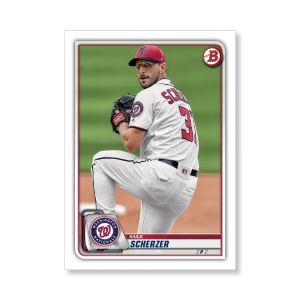 Max Scherzer 2020 Bowman Baseball Base Cards Poster # to 99- artbble-pos-20bwbb-1099-s