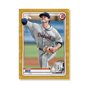 Casey Mize 2020 Bowman Baseball Paper Prospects Poster Gold Ed. # to 1- artbble-pos-20bwbb-2002-gold-s
