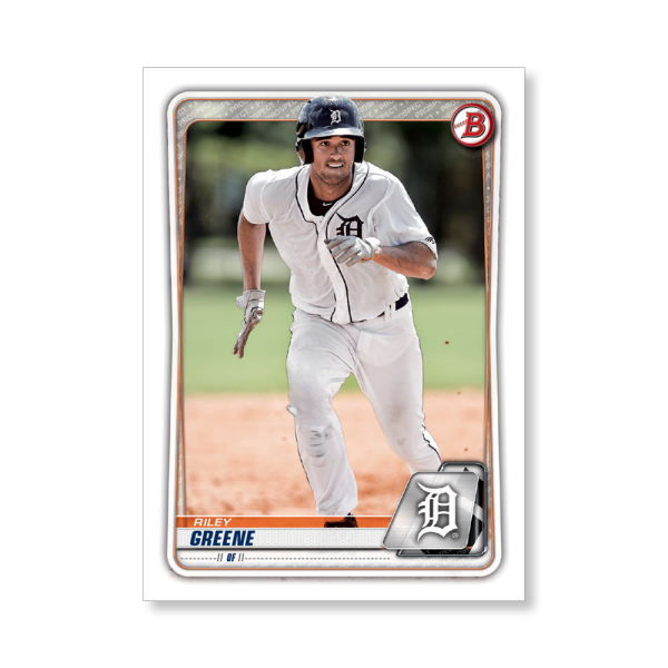 Riley Greene 2020 Bowman Baseball Paper Prospects Poster # to 99- artbble-pos-20bwbb-2008-s