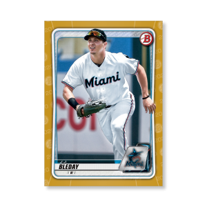 J.J. Bleday 2020 Bowman Baseball Paper Prospects Poster Gold Ed. # to 1- artbble-pos-20bwbb-2009-gold-s
